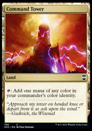 (108) Magic The Gathering Commander: Kaldheim Single: Command Tower  Common