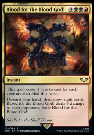 (108) Magic The Gathering Universes Beyond: Warhammer 40000 Single: Blood for the Blood God! Holo Rare