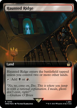 (1093) Magic The Gathering Universes Beyond: Doctor Who: Extras Single: Haunted Ridge (V.3)  Rare