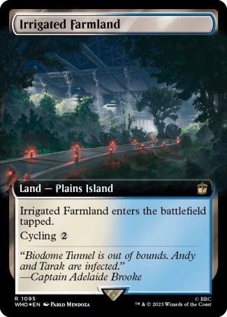 (1095) Magic The Gathering Universes Beyond: Doctor Who: Extras Single: Irrigated Farmland (V.3) Holo Rare