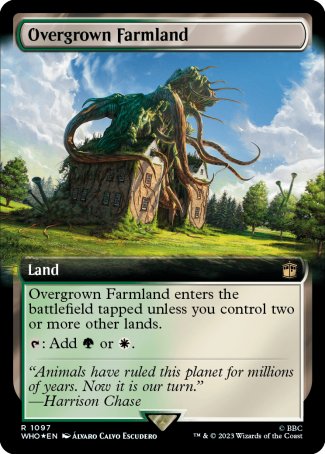 (1097) Magic The Gathering Universes Beyond: Doctor Who: Extras Single: Overgrown Farmland (V.3) Holo Rare