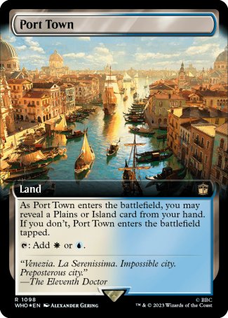 (1098) Magic The Gathering Universes Beyond: Doctor Who: Extras Single: Port Town (V.3)  Rare