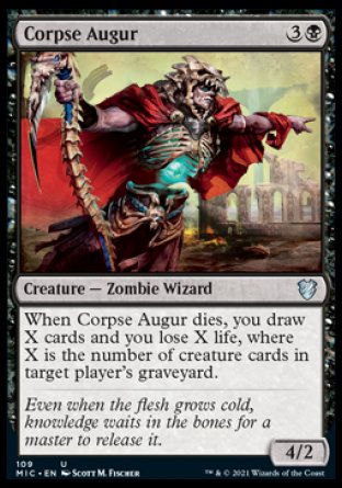 (109) Magic The Gathering Commander: Innistrad: Midnight Hunt Single: Corpse Augur  Uncommon