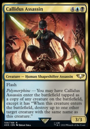 (109) Magic The Gathering Universes Beyond: Warhammer 40000 Single: Callidus Assassin Holo Rare