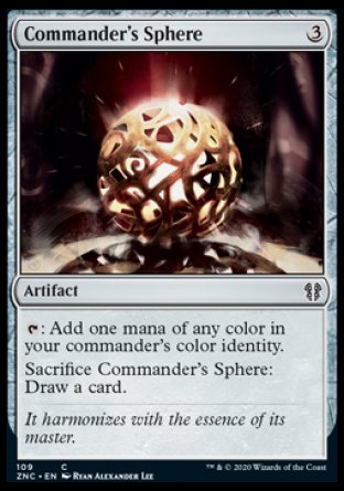 (109) Magic The Gathering Commander: Zendikar Rising Single: Commander's Sphere  Common