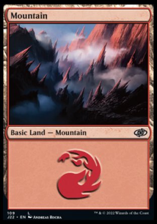 (109) Magic The Gathering Jumpstart 2022 Single: Mountain (V.3)  Land