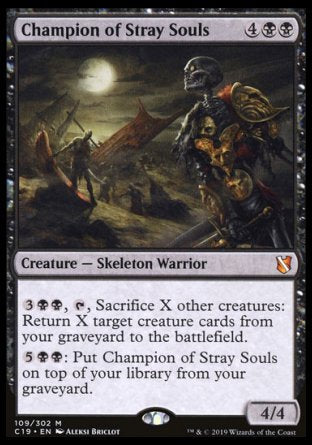 (109) Magic The Gathering Commander 2019 Single: Champion of Stray Souls Holo Mythic