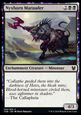 (109/254) Magic The Gathering Theros Beyond Death Single: Nyxborn Marauder Holo Common