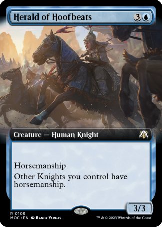 (109) Magic The Gathering Commander: March of the Machine: Extras Single: Herald of Hoofbeats  Rare