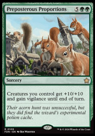 (109) Magic The Gathering Magic: The Gathering Foundations Single: Preposterous Proportions  Rare
