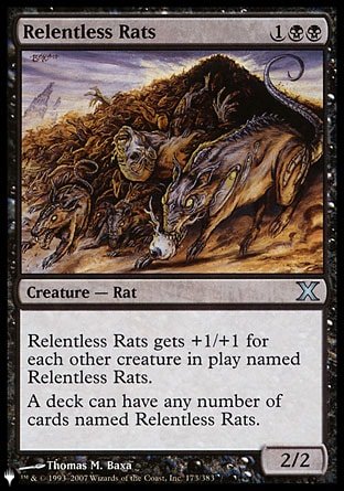 (173) Magic The Gathering The List Single: Relentless Rats  Uncommon