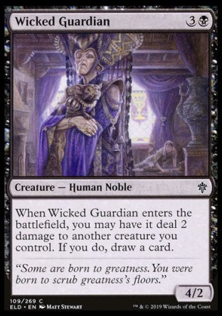 (109/269) Magic The Gathering Throne of Eldraine Single: Wicked Guardian Holo Common