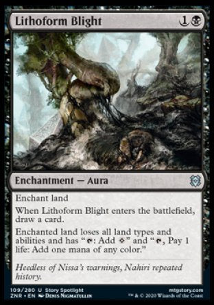 (109/280) Magic The Gathering Zendikar Rising Single: Lithoform Blight  Uncommon