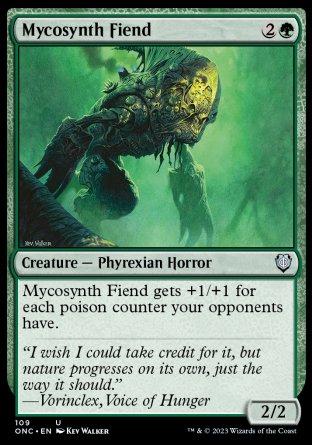 (109) Magic The Gathering Commander: Phyrexia: All Will Be One Single: Mycosynth Fiend  Uncommon