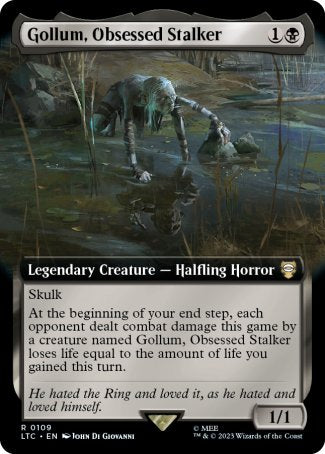 (109) Magic The Gathering Commander: The Lord of the Rings: Tales of Middle-earth: Extras Single: Gollum, Obsessed Stalker  Rare