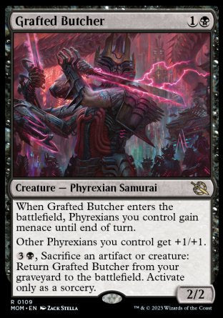 (109) Magic The Gathering March of the Machine Single: Grafted Butcher Holo Rare