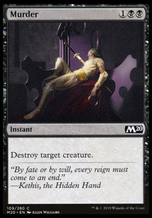(109/280) Magic The Gathering Core 2020 Single: Murder  Common