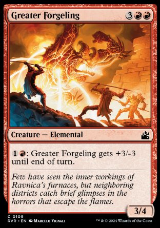 (109) Magic The Gathering Ravnica Remastered Single: Greater Forgeling  Holo Common