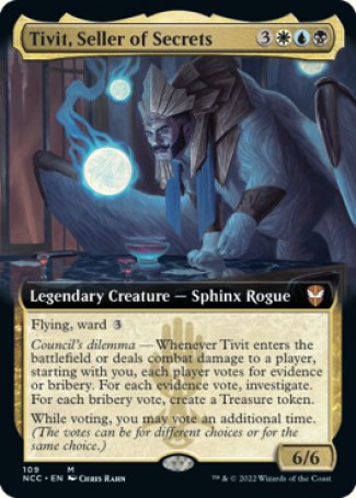 (109) Magic The Gathering Commander: Streets of New Capenna: Extras Single: Tivit, Seller of Secrets  Mythic