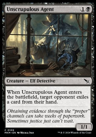 (109) Magic The Gathering Murders at Karlov Manor Single: Unscrupulous Agent Holo Common