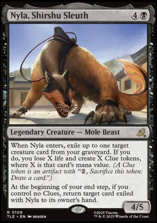 (109) Magic The Gathering Magic: The Gathering | Avatar: The Last Airbender: Eternal Single: Nyla, Shirshu Sleuth (V.1) Holo Rare