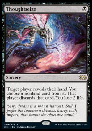 (109/332) Magic The Gathering Double Masters Single: Thoughtseize  Rare