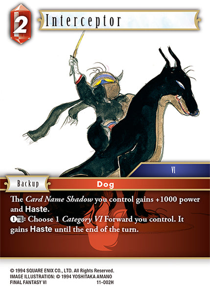 (002) Final Fantasy TCG Opus XI: Soldier's Return Single: Interceptor (11-002)  Hero