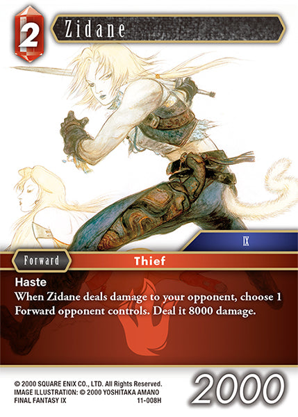(008) Final Fantasy TCG Opus XI: Soldier's Return Single: Zidane (11-008) Holo Hero