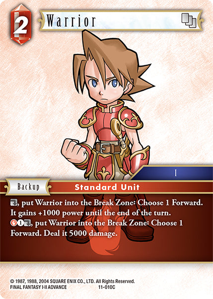 (010) Final Fantasy TCG Opus XI: Soldier's Return Single: Warrior (11-010) Holo Common
