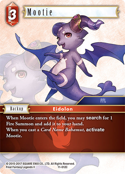 (012) Final Fantasy TCG Opus XI: Soldier's Return Single: Mootie (11-012)  Common