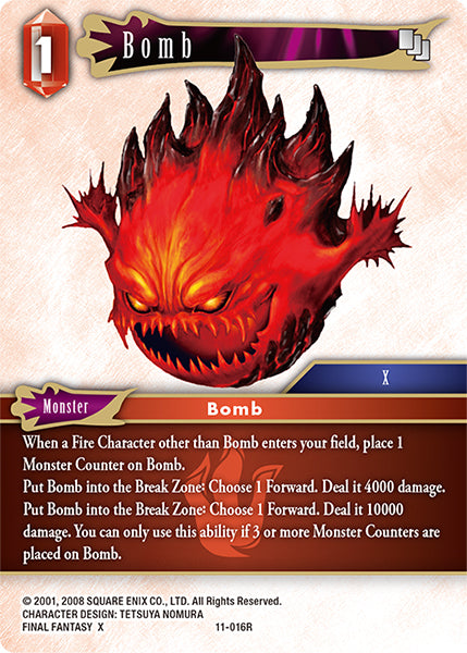 (016) Final Fantasy TCG Opus XI: Soldier's Return Single: Bomb (11-016) Holo Rare