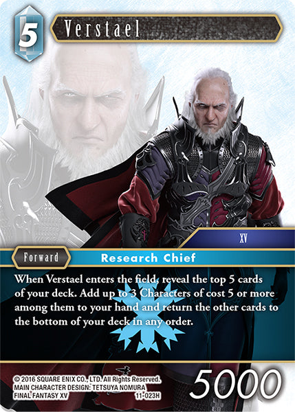 (023) Final Fantasy TCG Opus XI: Soldier's Return Single: Verstael (11-023)  Hero