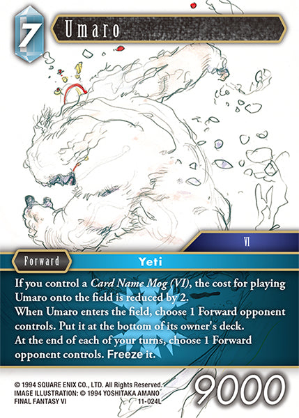 (024) Final Fantasy TCG Opus XI: Soldier's Return Single: Umaro (11-024) Holo Legend