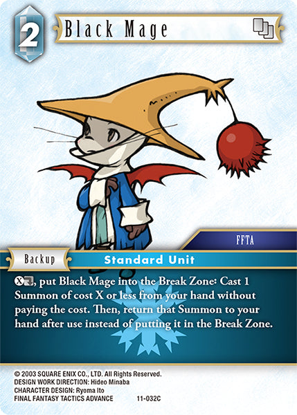 (032) Final Fantasy TCG Opus XI: Soldier's Return Single: Black Mage (11-032) Holo Common