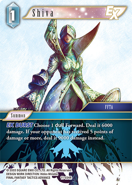 (034) Final Fantasy TCG Opus XI: Soldier's Return Single: Shiva (11-034)  Rare