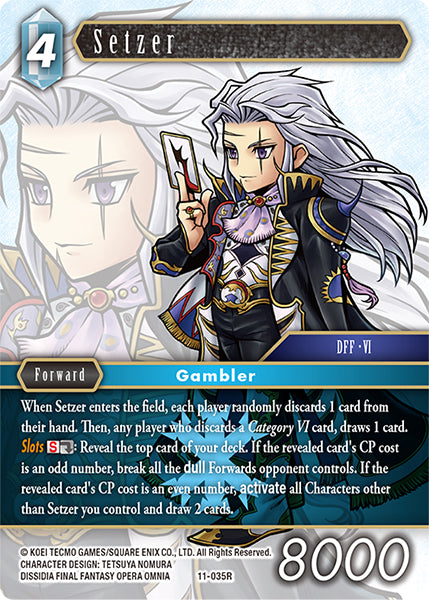 (035) Final Fantasy TCG Opus XI: Soldier's Return Single: Setzer (11-035) Holo Rare