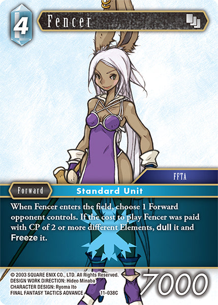 (038) Final Fantasy TCG Opus XI: Soldier's Return Single: Fencer (11-038) Holo Common