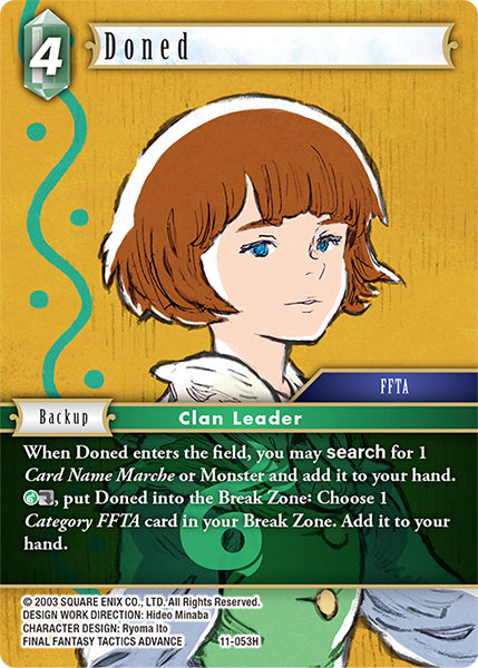 (053) Final Fantasy TCG Opus XI: Soldier's Return Single: Doned (11-053) (V.1) Holo Hero