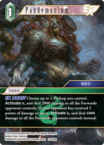 (055) Final Fantasy TCG Opus XI: Soldier's Return Single: Pandemonium (11-055)  Rare