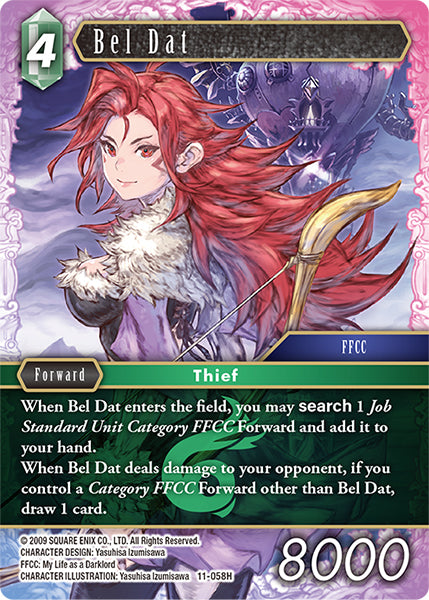 (058) Final Fantasy TCG Opus XI: Soldier's Return Single: Bel Dat (11-058) (V.1)  Hero