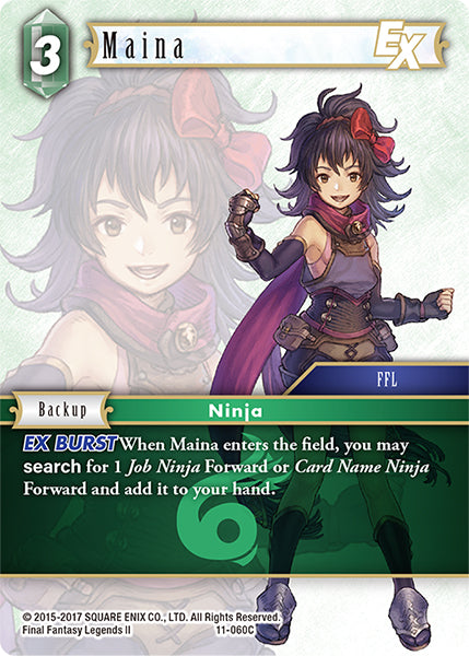 (060) Final Fantasy TCG Opus XI: Soldier's Return Single: Maina (11-060) Holo Common
