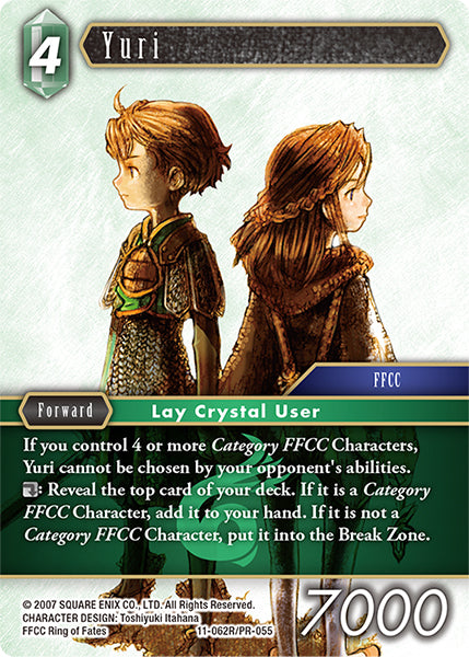 (062) Final Fantasy TCG Opus XI: Soldier's Return Single: Yuri (PR-055) Holo Rare