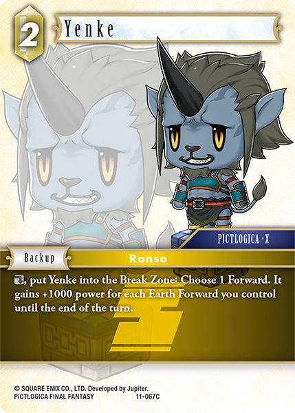 (067) Final Fantasy TCG Opus XI: Soldier's Return Single: Yenke (11-067) Holo Common
