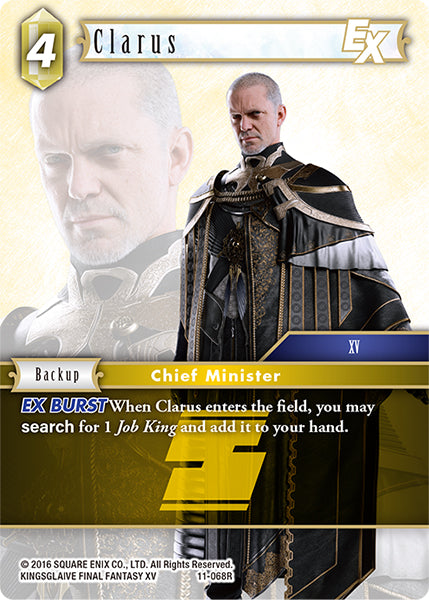 (068) Final Fantasy TCG Opus XI: Soldier's Return Single: Clarus (11-068) Holo Rare