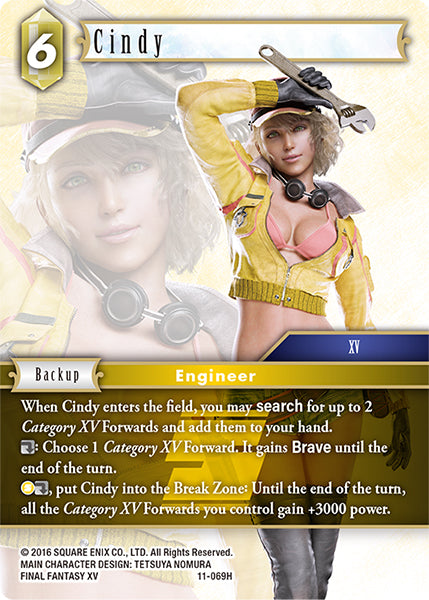 (069) Final Fantasy TCG Opus XI: Soldier's Return Single: Cindy (11-069) Holo Hero