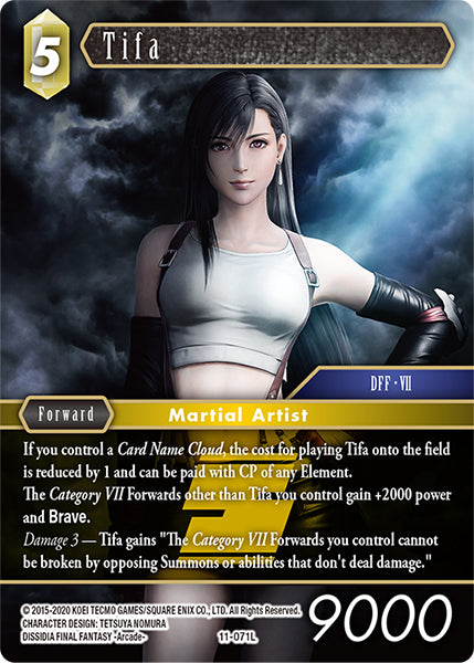 (071) Final Fantasy TCG Opus XI: Soldier's Return Single: Tifa (11-071) (V.1) Holo Legend