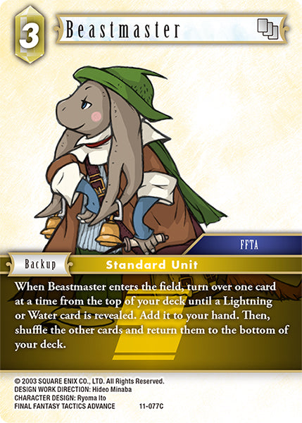 (077) Final Fantasy TCG Opus XI: Soldier's Return Single: Beastmaster (11-077) Holo Common