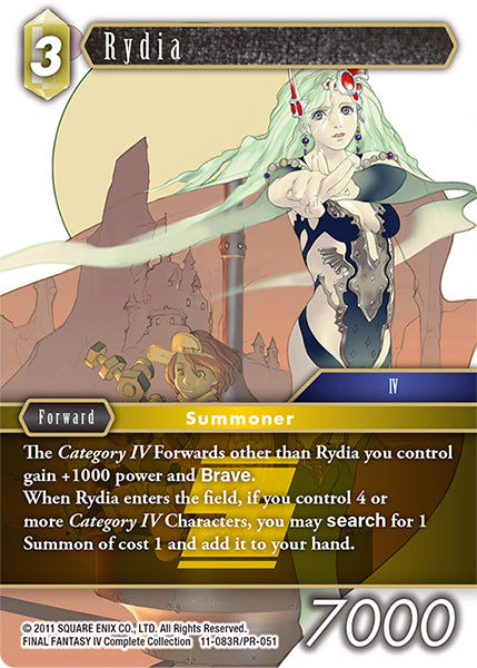 (083) Final Fantasy TCG Opus XI: Soldier's Return Single: Rydia (PR-051) Holo Rare