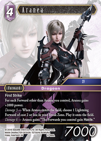 (086) Final Fantasy TCG Opus XI: Soldier's Return Single: Aranea (11-086) Holo Legend