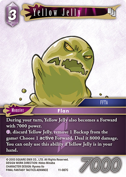 (087) Final Fantasy TCG Opus XI: Soldier's Return Single: Yellow Jelly (11-087)  Common